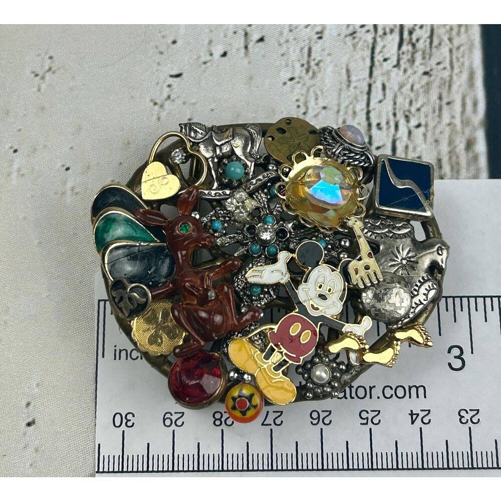 Bling Western Belt Buckle: Upcycled Art Deco Cowgirl Buckle
